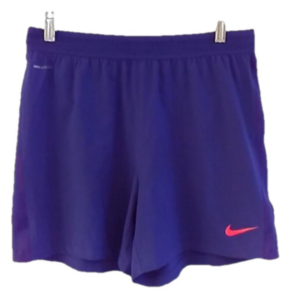 NIKE Aeroswift Womens Blue Mid Rise Athletic Shorts 5" Inseam Sz S 4-6 EUC